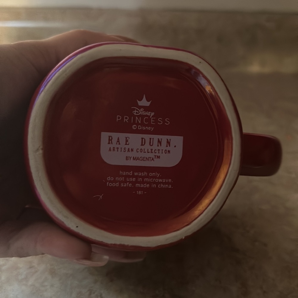 Disney Princess x Rae Dunn "Snow White" Red Iridescent Ceramic Coffee Cup - Picture 3 of 5